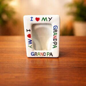 “I Love My Grandpa Ceramic Picture Frame | Small Desk Frame | Read”